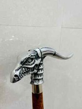 Vintage Dragon Head Walking Stick Wooden Shaft Walking Cane For GrandFather Gift