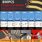 Hot Stapler Car Bumper Fender Fairing Welder Gun Plastic Repair Kit +800 Staples