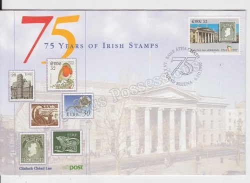 EIRE IRELAND FDC FIRST DAY COVER UNADDRESSED 1997 75 YEARS IRISH STAMPS STAMP