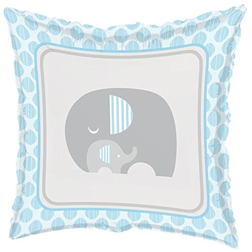 Ramo de globos para bebé niño elefante azul y gris 7 piezas It's a Shower Welcome Home Foto 2 de 4