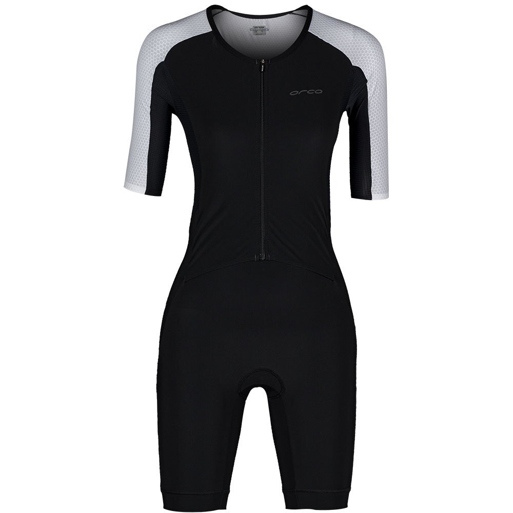 Спортивный костюм Orca Athlex Aerosuit с коротким рукавом женский XS XL черно-белый для триатлонной гонки