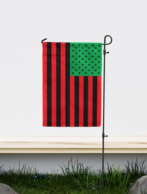 Afroamerikanische vertikale Gartenflagge | Größe 12x18'' doppelseitig | Made in EU