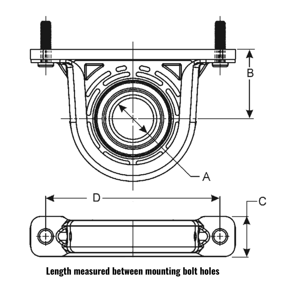 Buick Cadillac Driveshaft Center Support Carrier Bearing OEM  