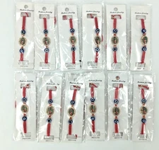 Virgin Mary Evil Eye Bracelet Adjustable Mal De Ojo Virgen De Guadalupe Lot of12