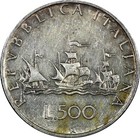 ITALY Silver 1959 R 500 Lire Columbus' ships HIGH GRADE KM# 98 (25 132) — photo 3