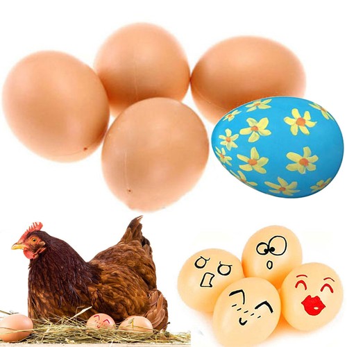 6-24x Plastic Fake Chicken Eggs Poultry Layer Coop Hatching Simulation Dummy Egg - Picture 9 of 13