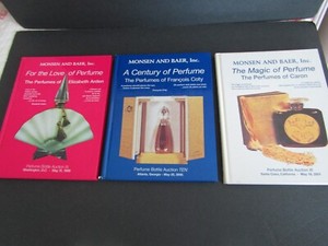 Monsen Baer Perfume Bottle Auction Catalogs 1999, 2000, 2001 w/ prices realized