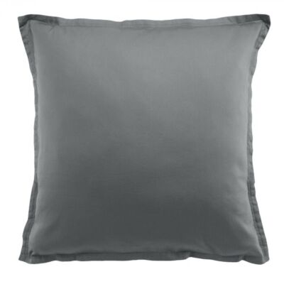 Kissenbezug 65x65 cm eckig Baumwollsatin dunkelgrau