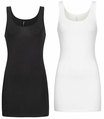Only Damen Top Tanktop Shirt Longshirt Rundhals Oberteil Onllive Love