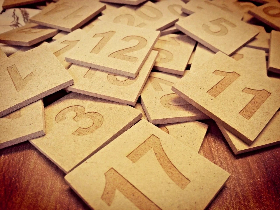 ESELSPIEL klein ° 61 MDF Steine Gelasert ° NEU ° Handarbeit - Im Stoffbeutel NEU - Bild 2 von 4