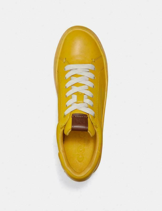 Coach G5041 Lemon Yellow Lowline Luxe Low Top Leather Sneaker Size
