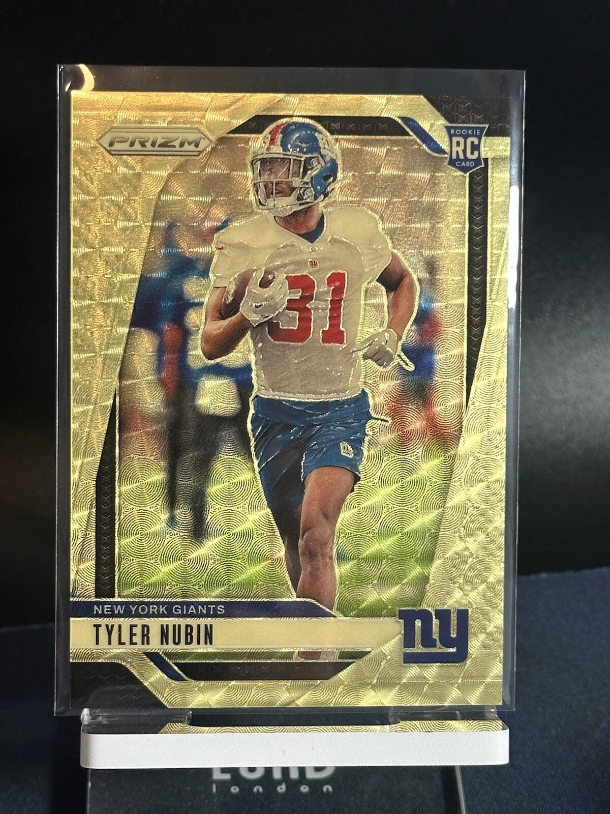 2024 Panini Prizm Football - Tyler Nubin Gold Vinyl Prizm L /5 RC #395 Giants