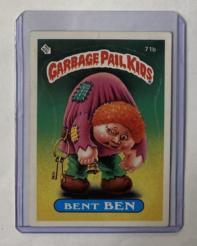 GPK  1985 Bent Ben Garbage Pail Kids (Series 2) Card 71b Glossy Back