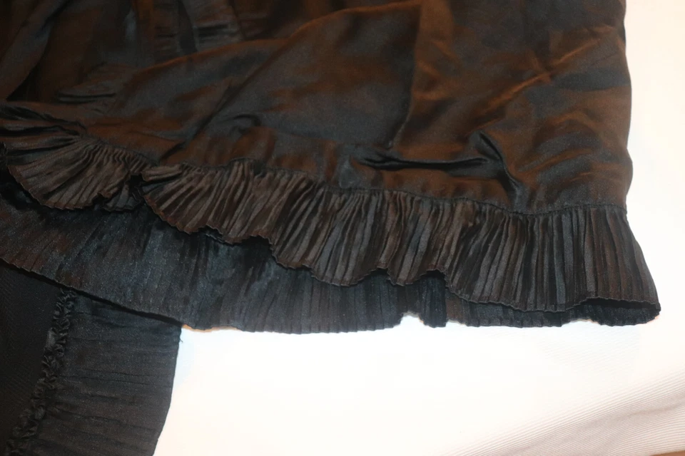 Ancienne étole noire en tissu - Photo 4/4