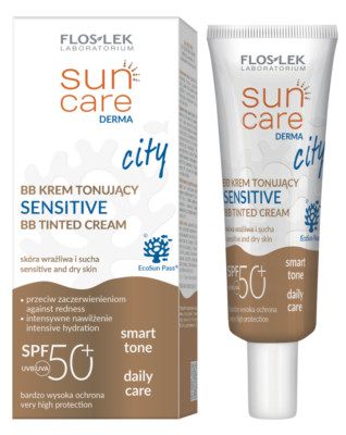 FLOSLEK SUN CARE DERMA SENSITIVE BB TINTED CREAM SPF50+