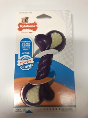 Nylabone Double Action Bone Puppy Dog Teething Chew Toy neu ovp