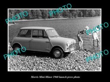 OLD 6 X 4 HISTORIC PHOTO OF MORRIS MINI MINOR 1960 LAUNCH PRES PHOTO