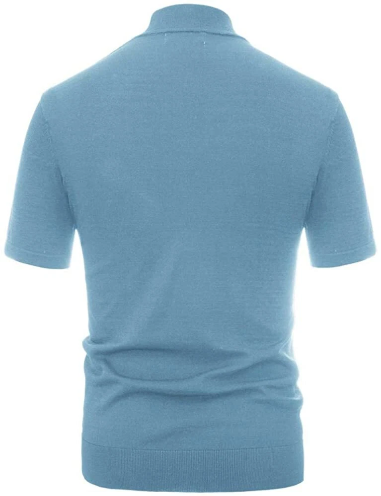 PJ PAUL JONES Mens Mock Turtleneck Knit Pullover Sweater Short Sleeve Solid Knit