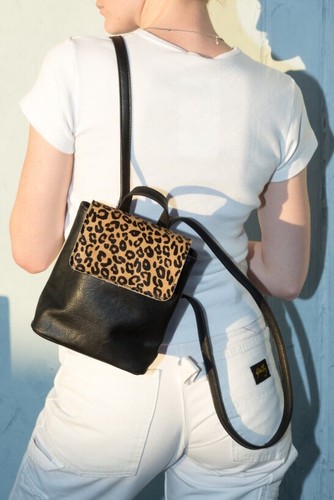 brandy melville black faux leather 