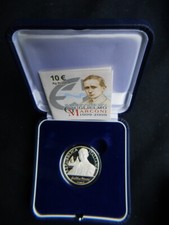 2009 ITALY rare silver COIN 10 Euro PROOF UNC Guglielmo Marconi Radio Nobel BOX