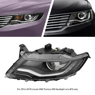 Left Driver Side For 2016-2018 Lincoln MKX Xenon/HID Headlight Headlamp Non-AFS