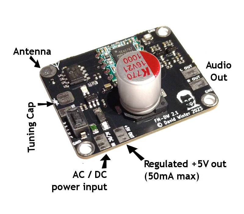FM-DW 2.1 FM converter module for vintage AM tube and transistor radios ...