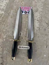 SET OF 2 CUSTOM HANDMADE D2 STEEL HUNTING DAGGER BOWIE KNIFE W/MICARTA HANDLE
