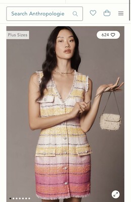 Anthropologie MAEVE TWEED MINI DRESS Sz10 | eBay
