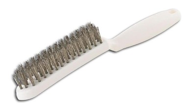 LESSMANN Drahthandbürste, Stahldraht V2A rostfrei, Kunststoffgriff