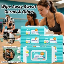Mioszzi Bulk Diaper Changing Wipes, Safe for Gym Equipment，Sweat & Odor Remover