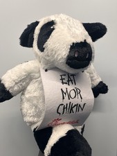 Chick-fil-A Cow Large 20" Fluffy Plush Eat Mor Chikin Bib Stuffed Animal Clean