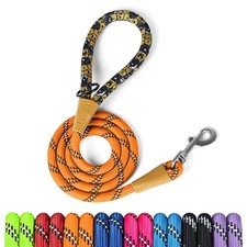 lynxking Rope Dog Leash 6 FT with Large 1/2in x 6ft-Rope Clasp, Orange