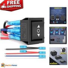 Rated 6-Pin Rocker Switch for Boats and Automotive Use - Instant Reversal