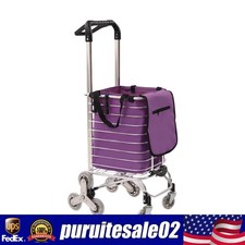Carro de compras plegable carrito de comestibles lavandería escalera escalada carro de mano ruedas 6/8