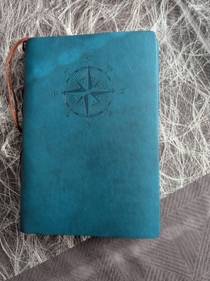 Reisetagebuch Leder 5x7 Skizzen-Notizbuch petrol