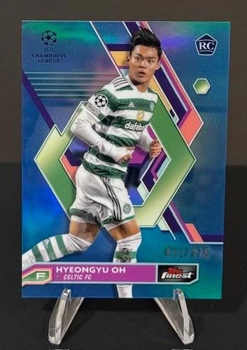 2022-23 Finest UEFA Soccer HYEONGYU OH RC #78 Sky Blue Refractor /275