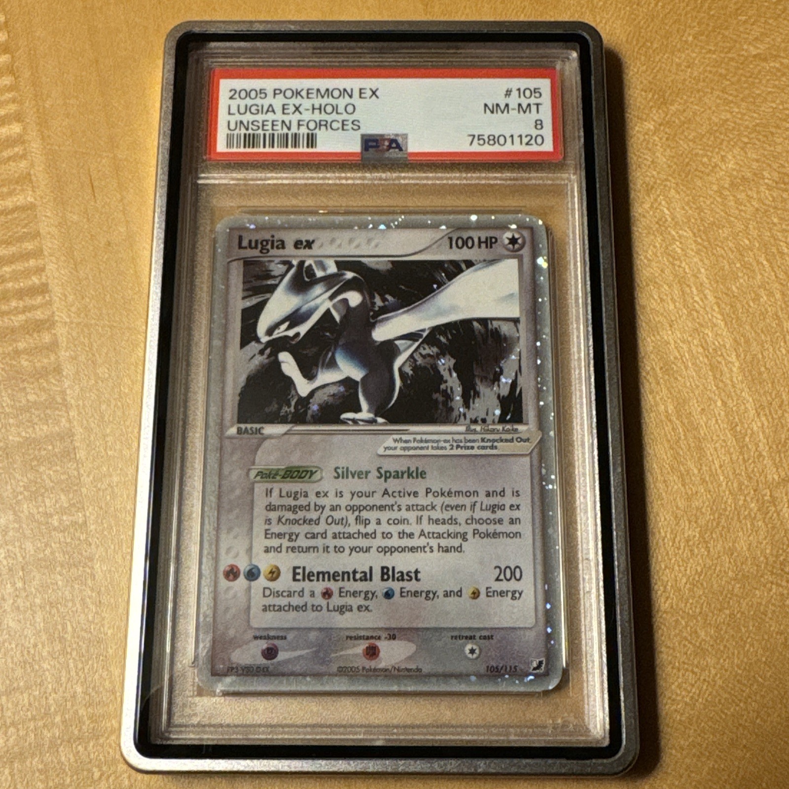 Pokémon PSA 8 NM-MT Lugia ex 105/115 Unseen Forces Holofoil 2005 MINT! 💎💎