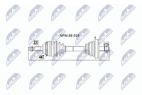 NTY Antriebswelle NPW-RE-015 Passend FüR Nissan Renault