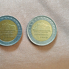 2 X Niederlande 2 Euro 2001 Beatrix Kursm&uuml;nze Bi-Metall mehrfarbig unzirkuliert
