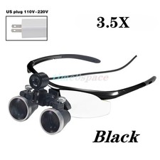 Lente d'ingrandimento chirurgica dentale 3,5X lente d'ingrandimento medica binoculare con luce frontale LED
