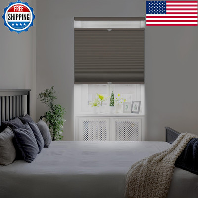 Dez Furnishings Cordless 1.5 Blackout Top Down Bottom Up Cellular Shade Energy