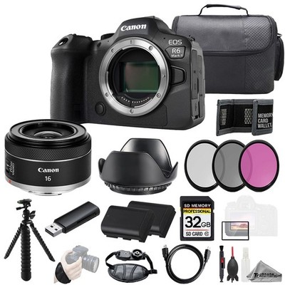 Canon EOS R6 II + RF 16mm f/2.8 STM Lens +32GB +Ext Bat+ 3 PC Filter- Kit