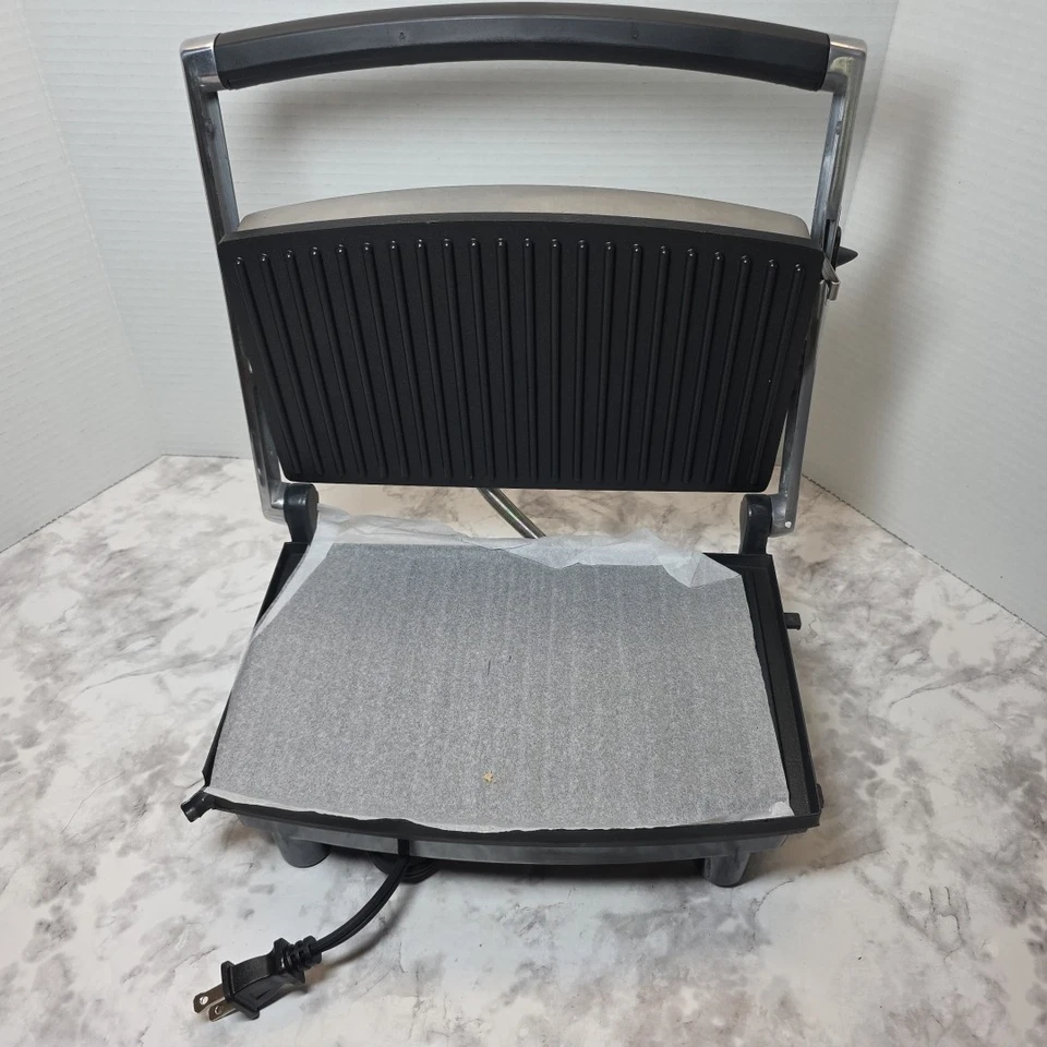 Chef Buddy Non-Stick Grill and Panini Press 9 x 9 Inches Fat Drip Healthy NEW - Image 2 of 4