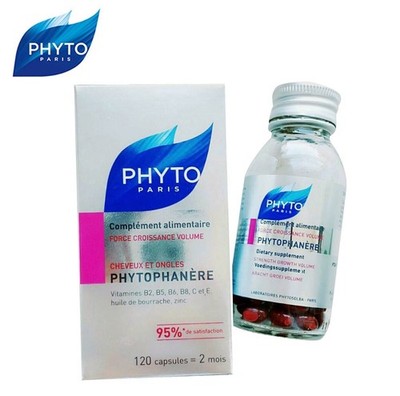 2pcs*PHYTO PARIS Phytophanere Hair And Nails Dietary Supplement 120 Caps