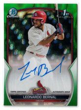 Leo Bernal Leonardo Bowman Chrome 2023 Green /99 Auto