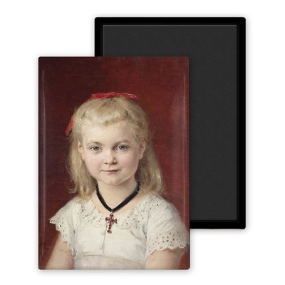 Portrait Emilie Weiss 2 - Anker Albert - Magnet Kühlschrank 54x78mm