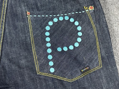 Parish Health Wealth Wisdom Men's Button Fly Embellished Denim Jeans Size 36X32 - Picture 16 of 24