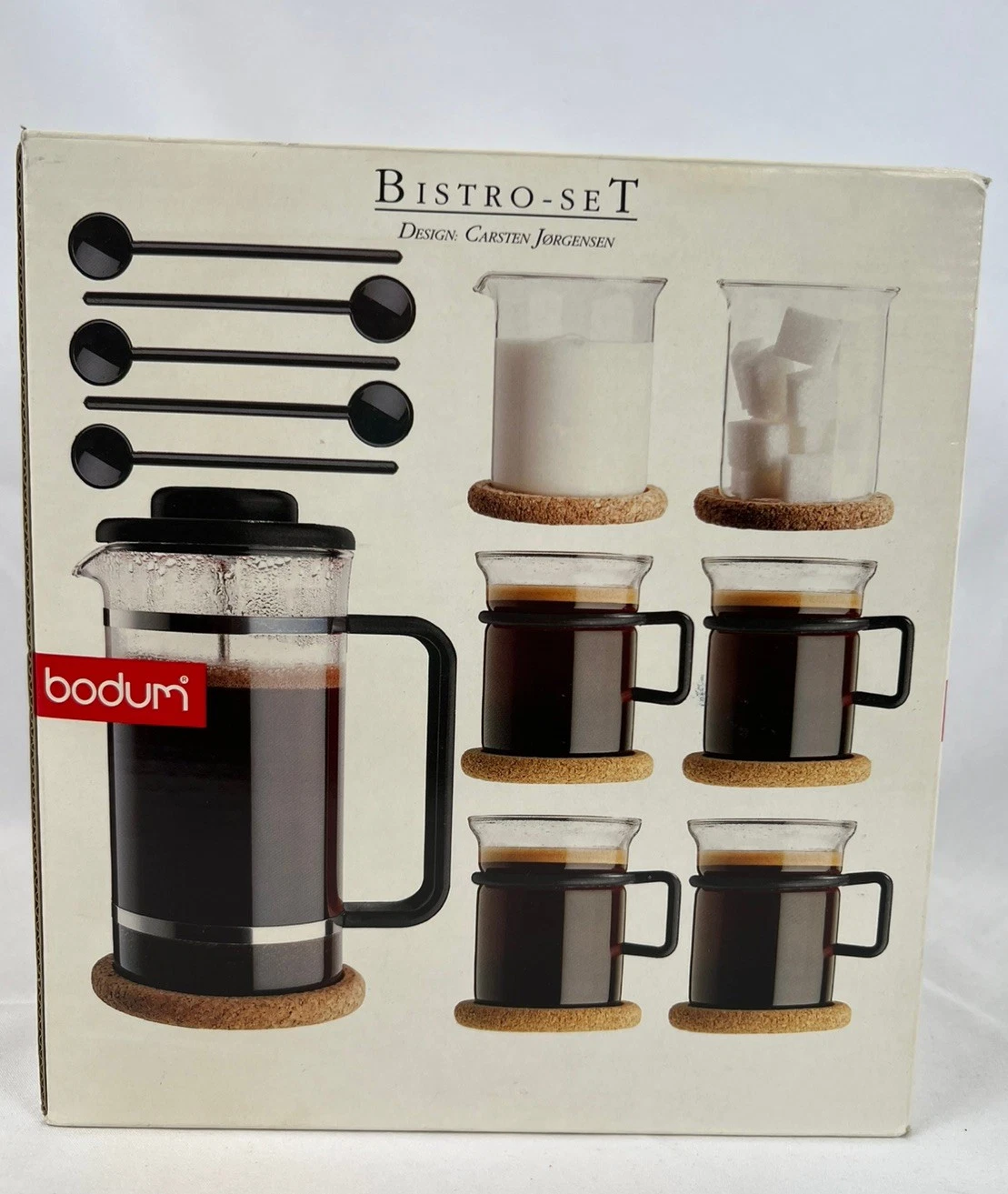 Vintage Bodum Carsten Jorgensen 12 Pc Bistro Set K1590 French Press Black New
Opens in a new window 