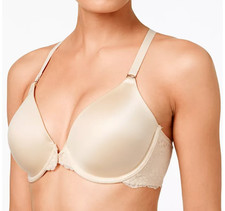 Maidenform One Fab Fit Lace T-Back Shaping Underwire Front Close Bra 7112 NWT