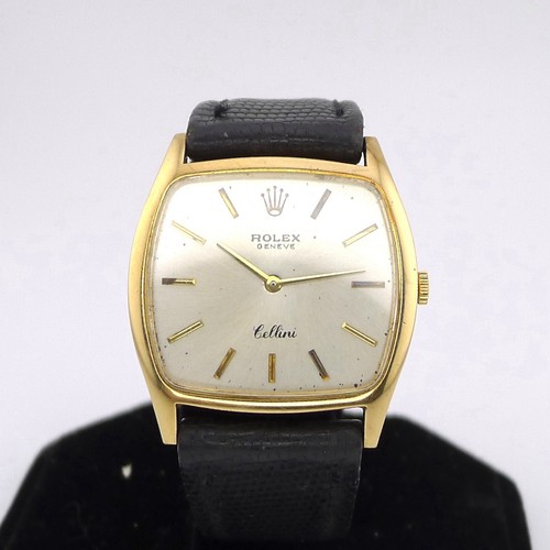 Vintage 1974 Rolex Cellini 4114 - 18k Yellow Gold - Rolex Strap/clasp